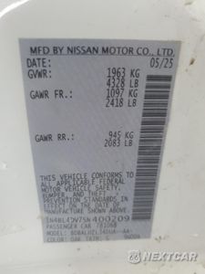 Zdjęcie 13 z 13 samochodu: 2025 NISSAN ALTIMA SV VIN:1N4BL4DV7SN400209 - miniatura