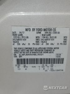 Zdjęcie 13 z 13 samochodu: 2017 LINCOLN MKX SELECT VIN:2LMPJ6KRXHBL35321 - miniatura