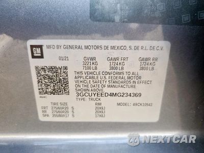 Zdjęcie 13 z 14 samochodu: 2021 CHEVROLET SILVERADO K1500 RST VIN:3GCUYEED4MG234369 - miniatura