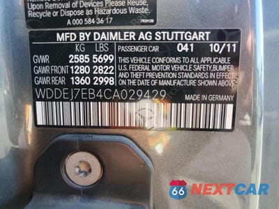 Zdjęcie 12 z 12 samochodu: 2012 MERCEDES-BENZ CL 63 AMG VIN:WDDEJ7EB4CA029429 - miniatura