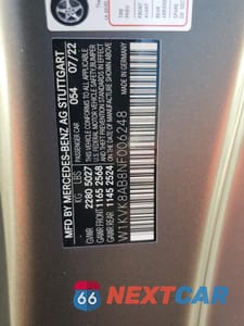 Zdjęcie 12 z 13 samochodu: 2022 MERCEDES-BENZ SL 55 AMG VIN:W1KVK8AB8NF006248 - miniatura