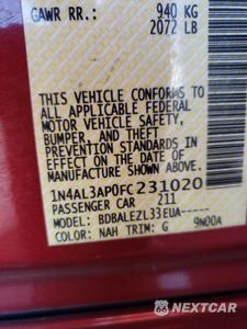 Zdjęcie 13 z 13 samochodu: 2015 NISSAN ALTIMA 2.5 VIN:1N4AL3AP0FC231020 - miniatura