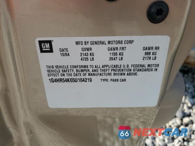 Zdjęcie 12 z 14 samochodu: 2005 BUICK LESABRE LIMITED VIN:1G4HR54K65U164219 - miniatura
