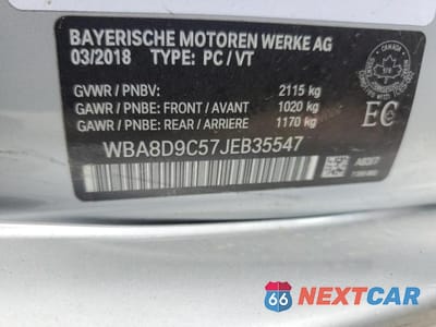 Zdjęcie 12 z 12 samochodu: 2018 BMW 330 XI VIN:WBA8D9C57JEB35547 - miniatura