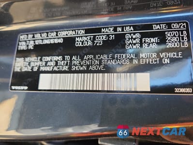 Zdjęcie 13 z 13 samochodu: 2022 VOLVO S60 B5 INSCRIPTION VIN:7JRL12TL0NG161640 - miniatura