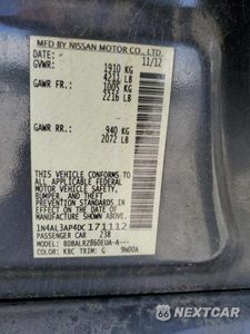 Zdjęcie 12 z 12 samochodu: 2013 NISSAN ALTIMA 2.5 VIN:1N4AL3AP4DC171112 - miniatura