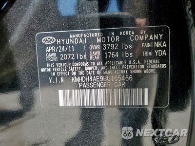 Zdjęcie 13 z 13 samochodu: 2011 HYUNDAI ELANTRA VIN:KMHDH4AE9BU165466 - miniatura