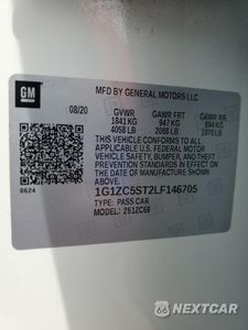 Zdjęcie 12 z 13 samochodu: 2020 CHEVROLET MALIBU LS VIN:1G1ZC5ST2LF146705 - miniatura