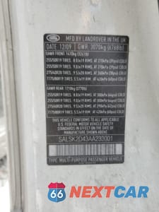 Zdjęcie 13 z 13 samochodu: 2010 LAND ROVER RANGE ROVER SPORT LUX VIN:SALSK2D43AA233001 - miniatura