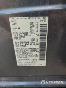 Zdjęcie 12 z 15 samochodu: 2020 NISSAN MURANO SV VIN:5N1AZ2BS8LN103481 - miniatura