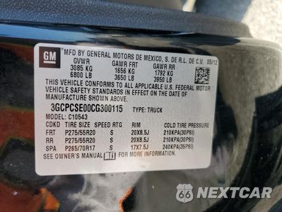 Zdjęcie 12 z 14 samochodu: 2012 CHEVROLET SILVERADO C1500 LT VIN:3GCPCSE00CG300115 - miniatura