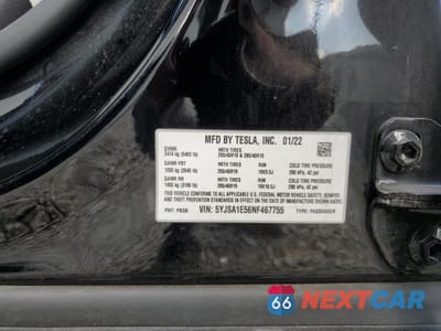 Zdjęcie 13 z 15 samochodu: 2022 TESLA MODEL S VIN:5YJSA1E56NF467755 - miniatura