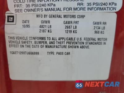 Zdjęcie 12 z 12 samochodu: 1995 CADILLAC ELDORADO TOURING VIN:1G6ET1292SU609846 - miniatura