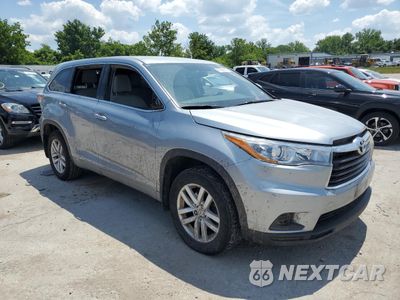 Czwarte zdjęcie samochodu z boku: 2015 TOYOTA HIGHLANDER LE VIN:5TDBKRFHXFS099355 - miniatura