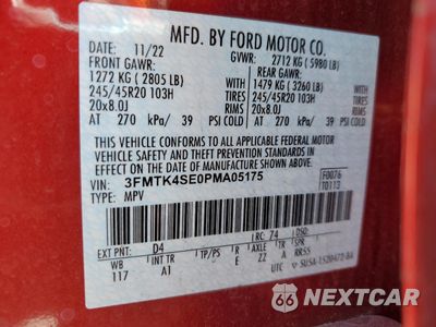Zdjęcie 13 z 13 samochodu: 2023 FORD MUSTANG MACH-E GT VIN:3FMTK4SE0PMA05175 - miniatura