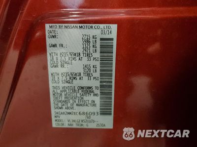 Zdjęcie 13 z 15 samochodu: 2014 NISSAN PATHFINDER S VIN:5N1AR2MM2EC686093 - miniatura