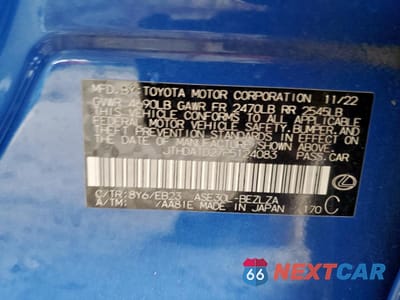 Zdjęcie 13 z 15 samochodu: 2023 LEXUS IS 300 VIN:JTHDA1D27P5124083 - miniatura