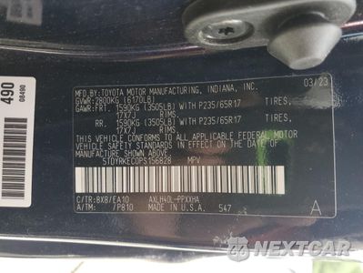 Zdjęcie 13 z 13 samochodu: 2023 TOYOTA SIENNA XLE VIN:5TDYRKEC0PS156828 - miniatura