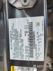 Zdjęcie 12 z 12 samochodu: 2019 FORD FUSION SE VIN:3FA6P0HD1KR280470 - miniatura