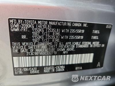 Zdjęcie 12 z 13 samochodu: 2025 TOYOTA RAV4 XLE PREMIUM VIN:2T3C1RFV6SC332719 - miniatura