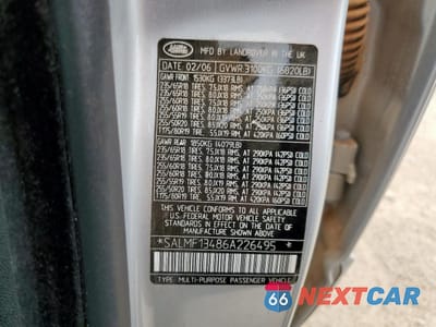 Zdjęcie 13 z 13 samochodu: 2006 LAND ROVER RANGE ROVER SUPERCHARGED VIN:SALMF13486A226495 - miniatura