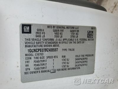 Zdjęcie 12 z 12 samochodu: 2011 CHEVROLET 1500 VIN:1GCNCPE07BZ408587 - miniatura