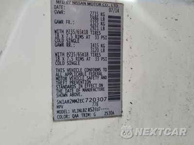 Zdjęcie 13 z 15 samochodu: 2014 NISSAN PATHFINDER S VIN:5N1AR2MM2EC720307 - miniatura