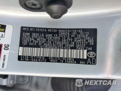 Zdjęcie 12 z 14 samochodu: 2014 TOYOTA COROLLA L VIN:2T1BURHE6EC041540 - miniatura