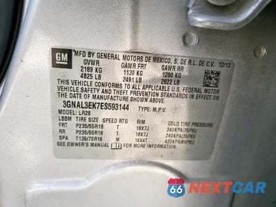 Zdjęcie 12 z 13 samochodu: 2014 CHEVROLET CAPTIVA LT VIN:3GNAL3EK7ES593144 - miniatura