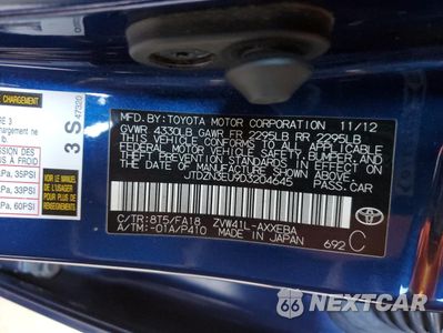 Zdjęcie 12 z 12 samochodu: 2013 TOYOTA PRIUS V VIN:JTDZN3EU9D3204645 - miniatura