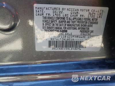 Zdjęcie 12 z 12 samochodu: 2022 NISSAN VERSA SV VIN:3N1CN8EV5NL848096 - miniatura