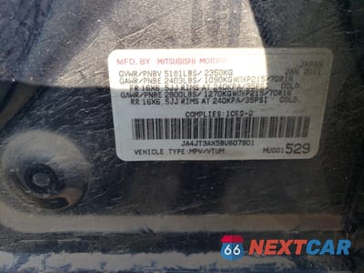 Zdjęcie 13 z 13 samochodu: 2011 MITSUBISHI OUTLANDER SE VIN:JA4JT3AX5BU607901 - miniatura