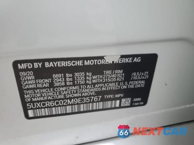 Zdjęcie 13 z 13 samochodu: 2021 BMW X5 XDRIVE40I VIN:5UXCR6C02M9E35767 - miniatura