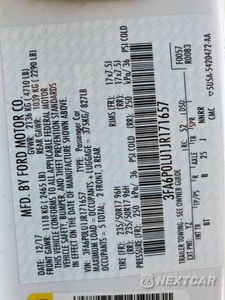 Zdjęcie 12 z 12 samochodu: 2018 FORD FUSION SE HYBRID VIN:3FA6P0LU1JR171657 - miniatura