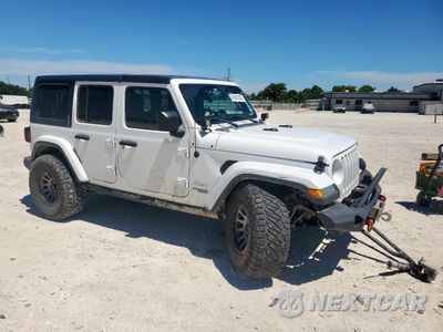 Czwarte zdjęcie samochodu z boku: 2018 JEEP WRANGLER UNLIMITED SPORT VIN:1C4HJXDG6JW117743 - miniatura