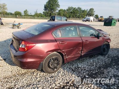 Trzecie zdjęcie samochodu z tyłu: 2012 HONDA CIVIC LX VIN:19XFB2F53CE064340 - miniatura