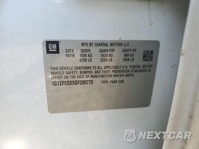 Zdjęcie 13 z 13 samochodu: 2016 CHEVROLET MALIBU LT VIN:1G1ZF5SX5GF288773 - miniatura
