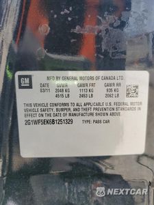 Zdjęcie 12 z 12 samochodu: 2011 CHEVROLET IMPALA LS VIN:2G1WF5EK6B1251329 - miniatura