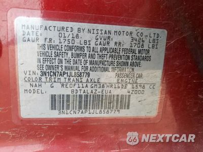 Zdjęcie 13 z 16 samochodu: 2018 NISSAN VERSA S VIN:3N1CN7AP1JL858779 - miniatura