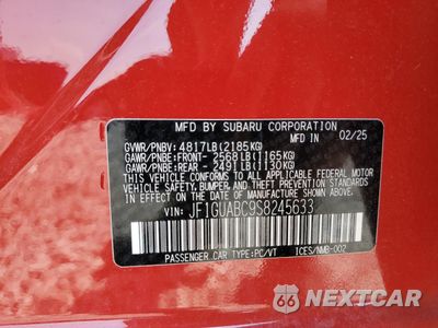 Zdjęcie 12 z 13 samochodu: 2025 SUBARU IMPREZA VIN:JF1GUABC9S8245633 - miniatura