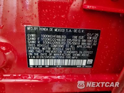 Zdjęcie 14 z 17 samochodu: 2025 HONDA HR-V SPORT VIN:3CZRZ2H5XSM772959 - miniatura