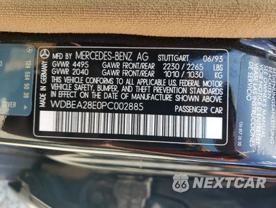 Zdjęcie 12 z 12 samochodu: 1993 MERCEDES-BENZ 300 E 2.8 VIN:WDBEA28E0PC002885 - miniatura