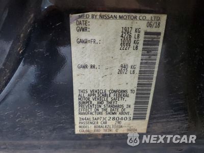 Zdjęcie 12 z 14 samochodu: 2018 NISSAN ALTIMA 2.5 VIN:1N4AL3AP7JC280403 - miniatura