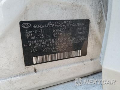 Zdjęcie 12 z 14 samochodu: 2012 HYUNDAI SONATA SE VIN:5NPEC4AC1CH359524 - miniatura