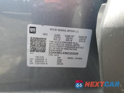 Zdjęcie 13 z 13 samochodu: 2022 GMC ACADIA SLE VIN:1GKKNKL43NZ103229 - miniatura