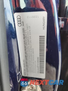 Zdjęcie 12 z 13 samochodu: 2017 AUDI A3 PREMIUM VIN:WAUAUGFF1H1066282 - miniatura