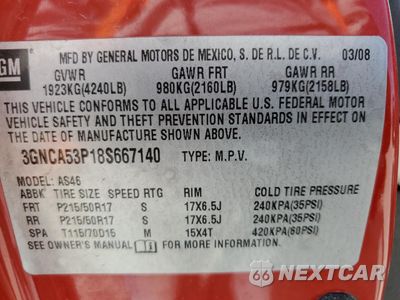 Zdjęcie 12 z 12 samochodu: 2008 CHEVROLET HHR LT VIN:3GNCA53P18S667140 - miniatura