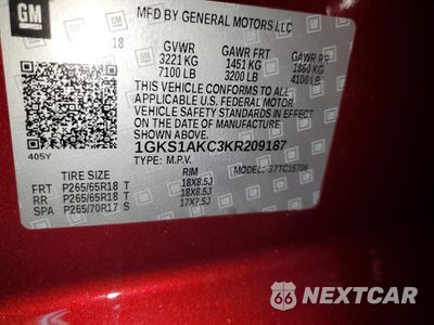 Zdjęcie 13 z 13 samochodu: 2019 GMC YUKON SLE VIN:1GKS1AKC3KR209187 - miniatura