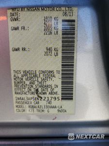 Zdjęcie 12 z 12 samochodu: 2014 NISSAN ALTIMA 2.5 VIN:1N4AL3AP5EN221795 - miniatura