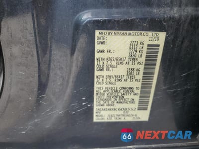 Zdjęcie 12 z 14 samochodu: 2011 NISSAN PATHFINDER S VIN:5N1AR1NBXBC608552 - miniatura